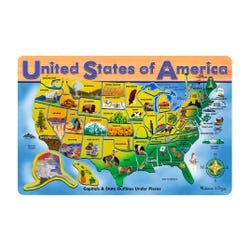 Image for Melissa & Doug U.S.A. Map Wooden Puzzle, 45 Pieces from School Specialty