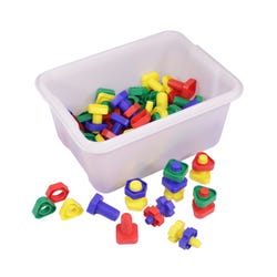 Image for Childcraft Preschool Manipulatives Nuts and Bolts, Set of 128 from School Specialty
