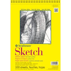 Strathmore 300 Series Sketch Pad, 9 x 12 Inches, 50 lb, 100 Sheets, Item Number 223026