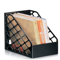 Image for Officemate Large Recycled Plastic Magazine File, 6-1/8 x 9-1/2 x 11-3/4 Inches, Black from School Specialty