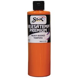 Sax Versatemp Premium Heavy-Bodied Tempera Paint, 1 Pint, Orange Item Number 1592704