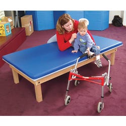 Image for Clinton Industries Upholstered Electric Hi-Lo Mat Table, 60 x 84 x 19 to 27 Inches Adjusting, Wood Table/Polyurethane Foam Mat from School Specialty