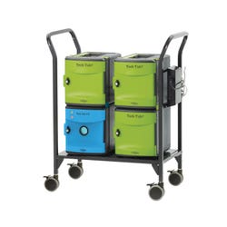 Image for Copernicus Tech Tub2 Modular Cart UV Tub, Holds 18 Devices with USB, 34 x 19 x 43 Inches, Blue and Green from School Specialty