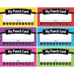 Image for Teacher Created Resources Polka Dots Punch Cards, 5-3/4 x 3 inches, Pack of 60 from School Specialty