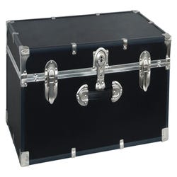 Image for Seward Collegiate Collection Footlocker Trunk, 30 x 12-1/4 x 15-3/4 Inches, Black from School Specialty