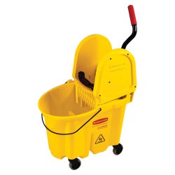 Image for Rubbermaid WaveBrake Mop Bucket Wringer, 20.5 x 16.6 x 25.5 in, Yellow from School Specialty