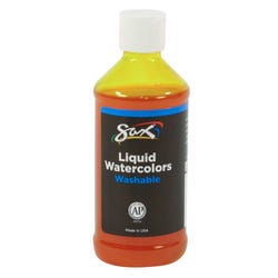 Sax Liquid Washable Watercolor Paint, 8 Ounces, Yellow, Item Number 1567839