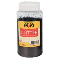 School Smart Craft Glitter, 1 Pound Jar, Black 2004136