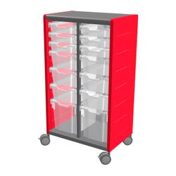 Image for Classroom Select Geode Tall Cabinet, Double Wide with 14 Tote Trays from School Specialty