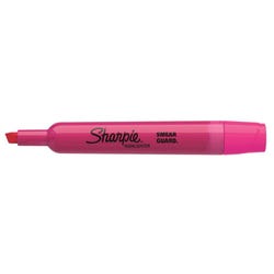 Image for Sharpie Accent Smear Guard Tank Style Highlighter, Chisel Tip, Fluorescent Pink, Pack of 12 from School Specialty