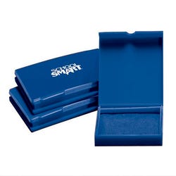 School Smart Felt Pre-Inked Stamp Pad, 3 x 4 Inches, Blue Item Number 084907
