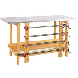 Diversified Woodcrafts Mobile Glue Stain Bench, 60 x 24 x 32 Inches, Maple, Steel, Item Number 532397