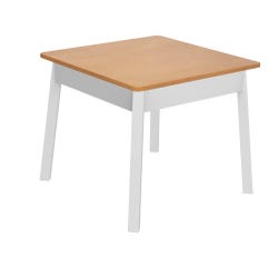 Image for Melissa & Doug Wooden Square Table, 25-1/2 x 25-1/2 x 20 Inches, White/Natural from School Specialty