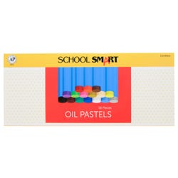 School Smart Oil Pastels, Assorted Colors, Set of 16 Item Number 1594964