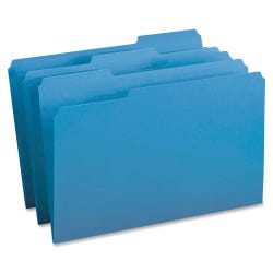 Image for Business Source File Folder, Legal Size, 1/3 Cut Tabs, Blue, Pack of 100 from School Specialty