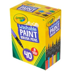 Image for Crayola Paint Brush Pens, Assorted Colors, Set of 40 from School Specialty