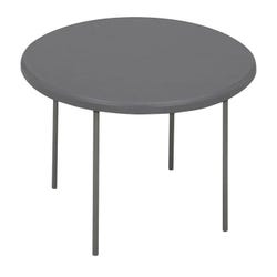 Image for Iceberg IndestrucTable TOO Folding Table, Round, 48 x 29 Inches, Charcoal Top, Gray Frame from School Specialty