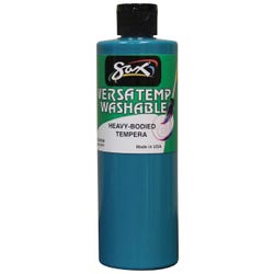Sax Versatemp Washable Heavy-Bodied Tempera Paint, 1 Pint, Turquoise Item Number 1592668