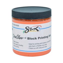 Image for Sax True Flow Water Soluble Block Printing Ink, 8 Ounces, Orange from School Specialty