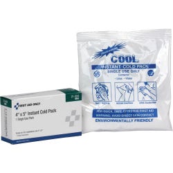 Image for First Aid Only Single Use Instant Cold pack, 4 x 5 Inches, White from School Specialty