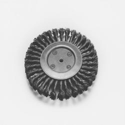 Image for Brush Research Knotted Wire Medium Face Wheel Brush, Carbon Steel, 7 Inch Diameter from School Specialty