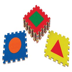 Image for WonderFoam Carpet Tiles, Shapes, 12 x 12 Inches, Set of 9 from School Specialty