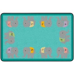 Image for Childcraft Counting Elephants Carpet, 8 x 12 Feet, Rectangle from School Specialty
