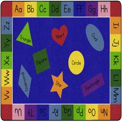 Image for Childcraft Rainbow of Shapes Carpet, Rectangle from School Specialty