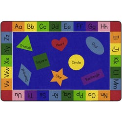 Childcraft Rainbow of Shapes Carpet, 6 x 9 Feet, Rectangle, Primary, Item Number 2105264