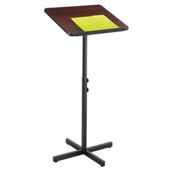 Image for Safco Adjustable Speaker Podium Stand, 21 W x 21 D x 29-1/2 - 46 H in, Mahogany from School Specialty