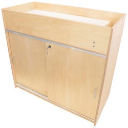 Image for Whitney Brothers EZ Clean Birch Changing Cabinet with Trays, 42 x 20 x 38 Inches from School Specialty