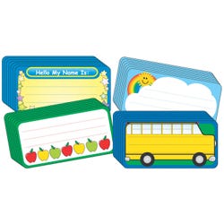 Image for Creative Shapes Name Tags/Labels, 1-5/8 x 3-1/4 Inches, Assorted Designs, Set of 144 from School Specialty
