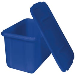 Image for School Smart Storage Tote with Snaptite Lid, 11-3/4 x 15-1/2 x 7-1/2 Inches, Blue from School Specialty