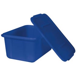 School Smart Storage Tote with Snaptite Lid, 11-3/4 x 15-1/2 x 7-1/2 Inches, Blue 276865