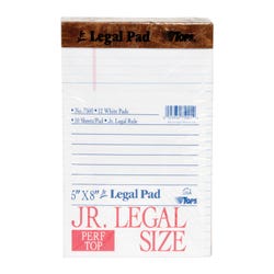 Image for TOPS Legal Pads, 5 x 8 Inches, Narrow Ruled, White, 50 Sheets, Pack of 12 from School Specialty
