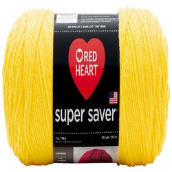 Image for Red Heart Acrylic Economy Super Saver Yarn, 4-Ply, Yellow, 7 Ounce Skein from School Specialty