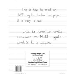 Image for Handwriting Without Tears Double-Lined Notebook Paper, 100 Sheets from School Specialty