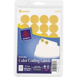 Image for Avery Printable Color Coding Labels, 3/4 Inch Diameter, Neon Orange, Pack of 1008 from School Specialty