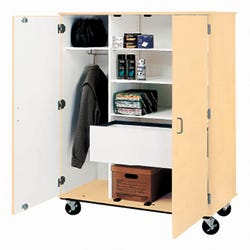 Image for Stevens I.D. Systems Mobile Wardrobe and File Cabinet w/Lock, 48x24x67 Inches from School Specialty