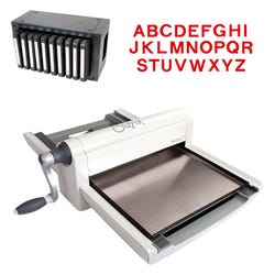 Image for Sizzix Big Shot Pro Starter Set with Sizzix Bigz 3-1/2 Inch Capital Letters and Storage Rack from School Specialty