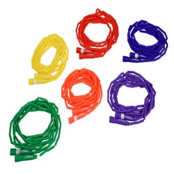 Sportime Gradestuff Link Jump Ropes, 16 Feet, Assorted Colors, Set of 6 1602508