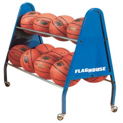Image for FlagHouse Heavy Duty Ball Cart, 12 Ball Capacity, Royal Blue from School Specialty