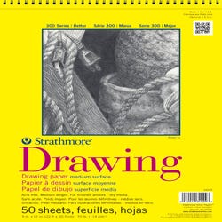 Image for Strathmore 300 Series Drawing Pad, 9 x 12 Inches, 70 lb, 50 Sheets from School Specialty