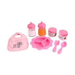 Melissa & Doug Time to Eat Feeding Set, Baby Food and Bottles, Pink, 8 Pieces 2012970