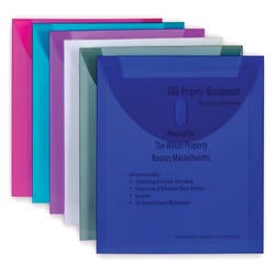 Image for C-Line Poly Envelopes with Hook & Loop Closure, Letter Size, Assorted Colors, Pack of 36 from School Specialty