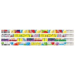 Image for Musgrave Pencil Co. Birthday Glitz Pencils, Assorted Colors, Pack of 12 from School Specialty