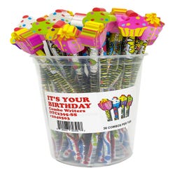 Image for Musgrave Pencil Co. Birthday Pencils with Top Erasers, Set of 36 from School Specialty