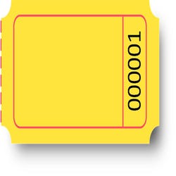 Image for Premier Southern Ticket Single Roll Blank Tickets, 1 x 2 Inches, Yellow, Pack of 2000 from School Specialty