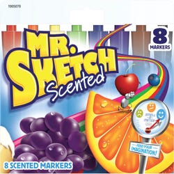 Image for Mr. Sketch Watercolor Scented Markers, Chisel Tip, Assorted Colors, Set of 8 from School Specialty