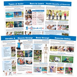 Image for Sportime Exercise Facts Bulletin Board Charts, Set of 7, Grades 5 to 12 from School Specialty